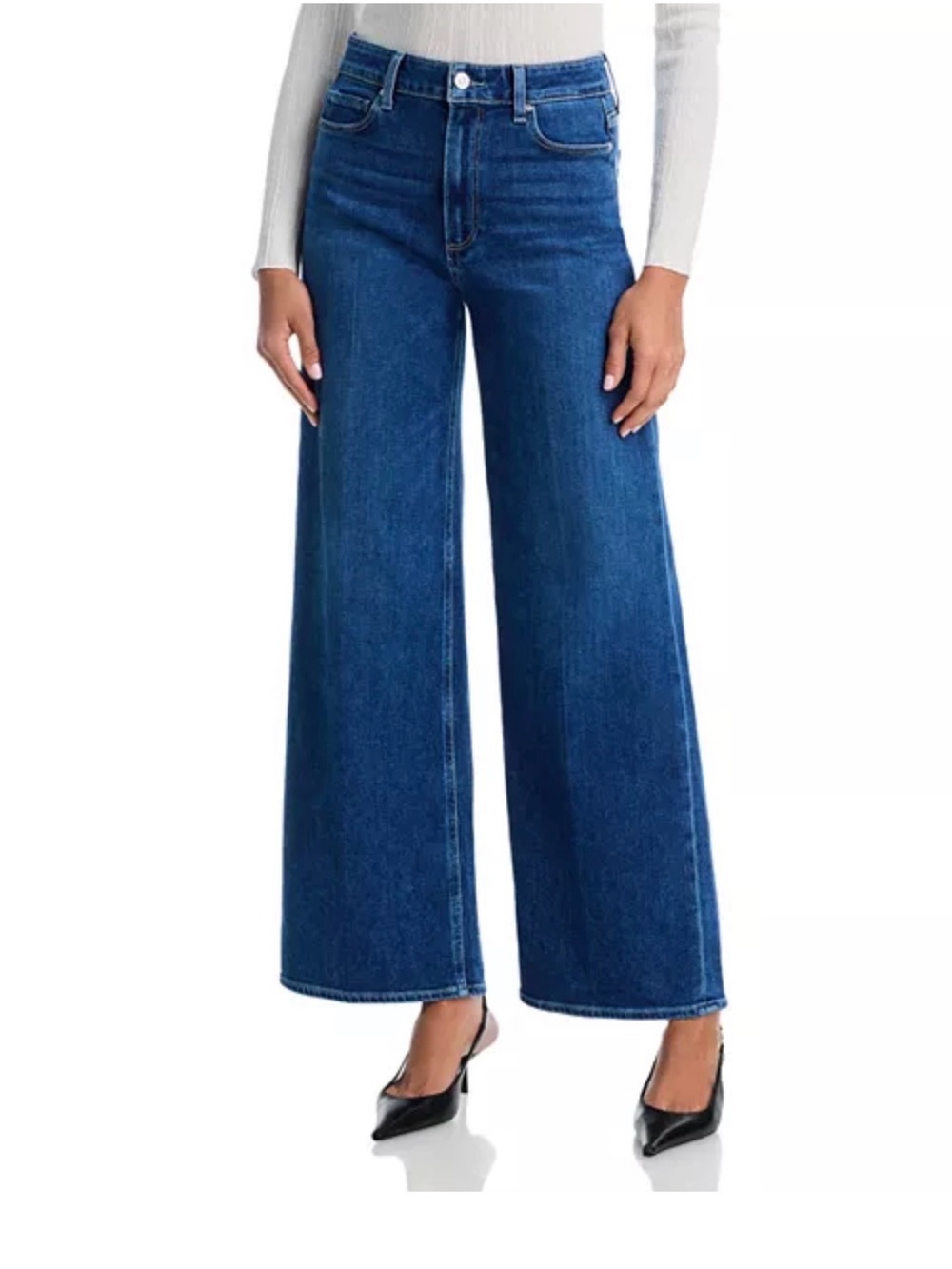 Paige Anessa 31 High-Rise Wide-Leg Jeans